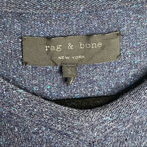 Rag & Bone Women’s V Neck Wool Blend Sweater Small Blue - Picture 3 of 8